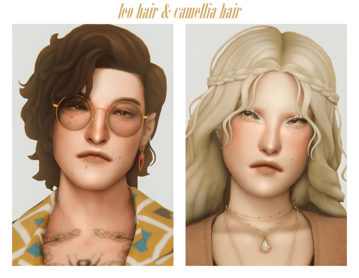 Sims 4 leo hair Camelia Hair