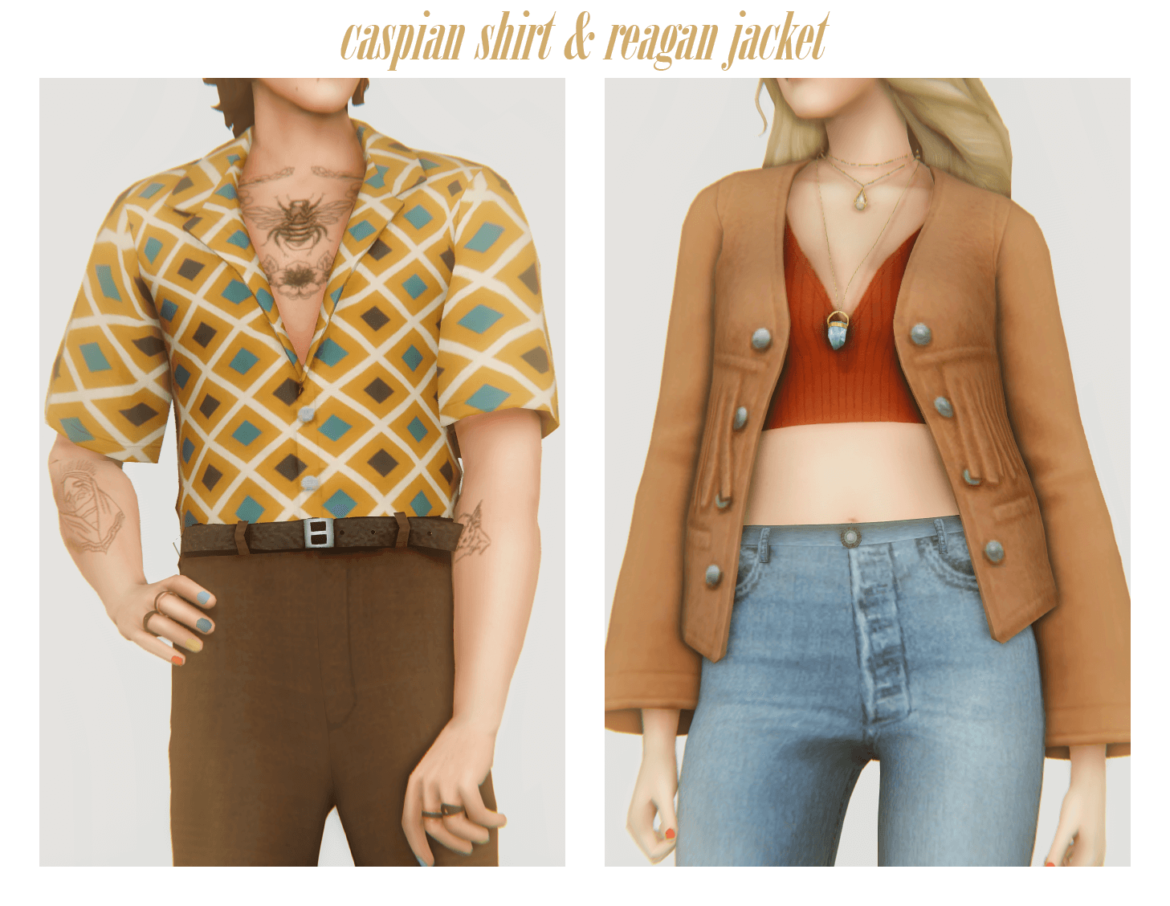 Sims 4 caspian shirt reagan jacket