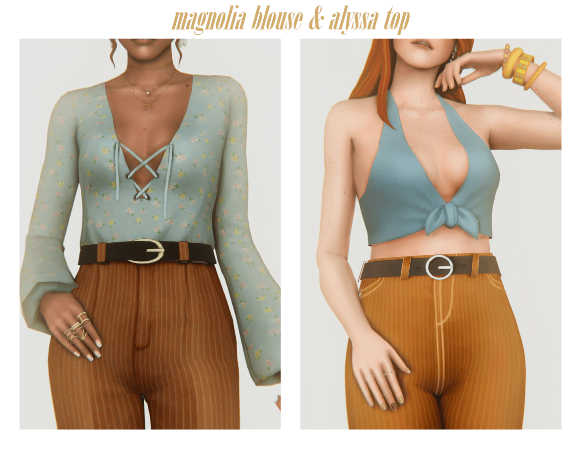 Sims 4 magnolia blouse alyssa top