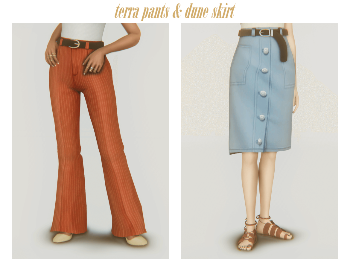 Sims 4 terra pants dune skirt
