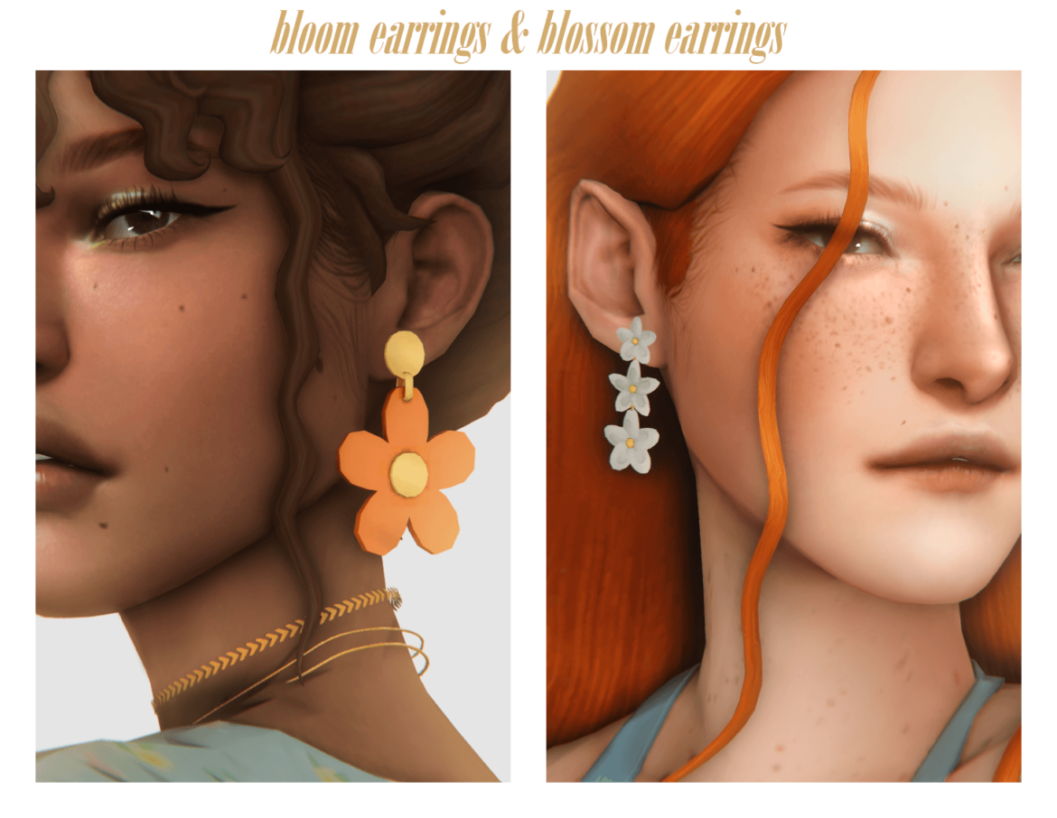 Sims 4 bloom earrings blossom earrings