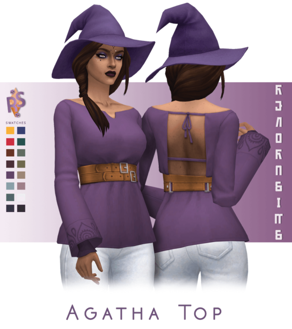 Sims 4 Agatha & Athena Tops