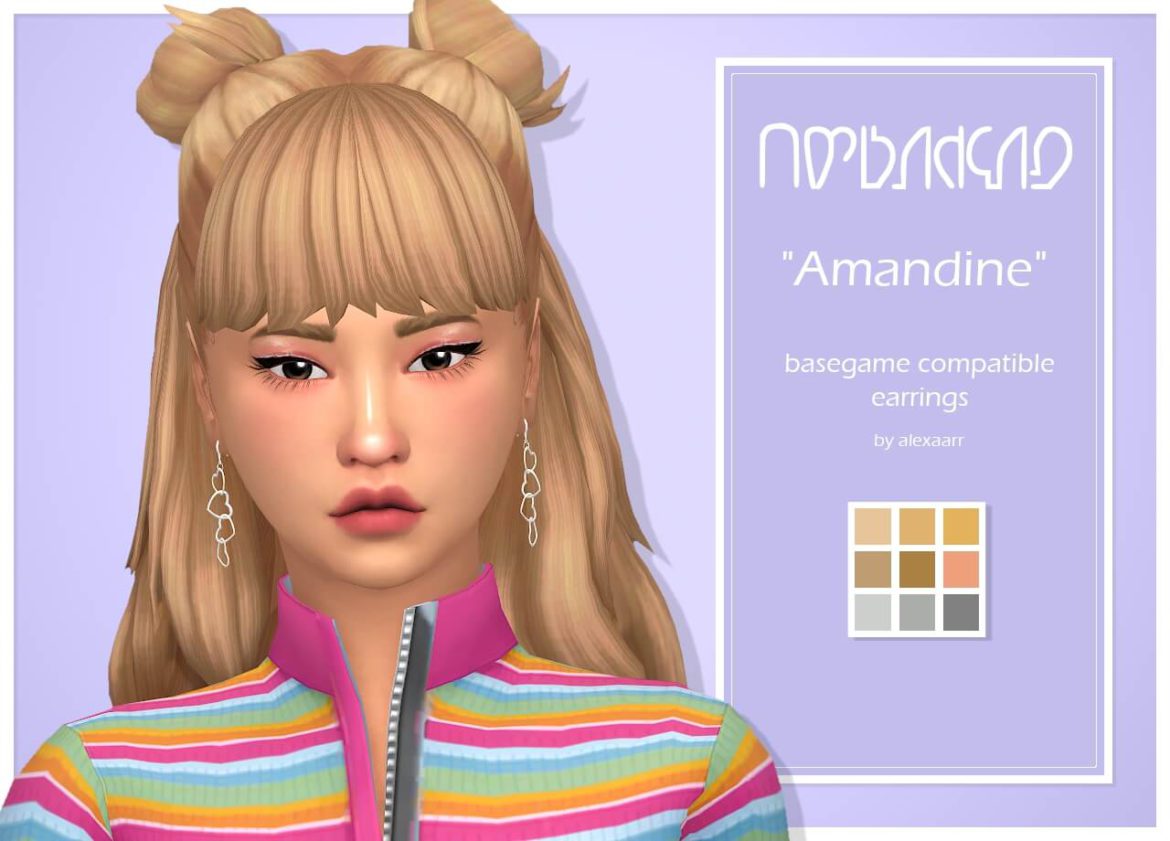 Sims 4 Amandine Earrings