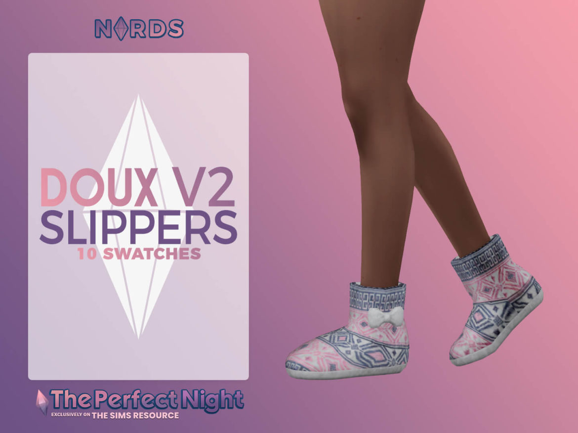 Sims 4 DOUX SLIPPER BOOTS V2: A SIMS 4 CC SHOES