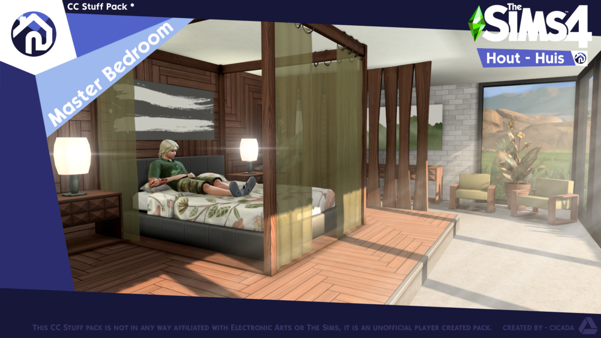 Sims 4 Hout Huis – Part 1 (Master Bedroom)