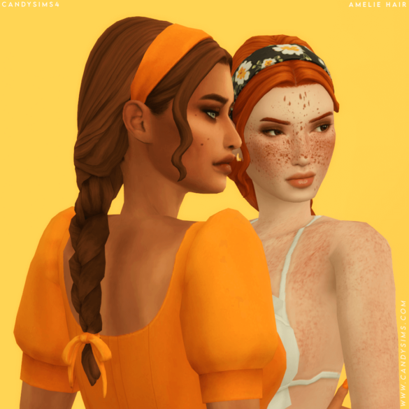 Sims 4 Amelie Hair A Cute Braided Hairstyle