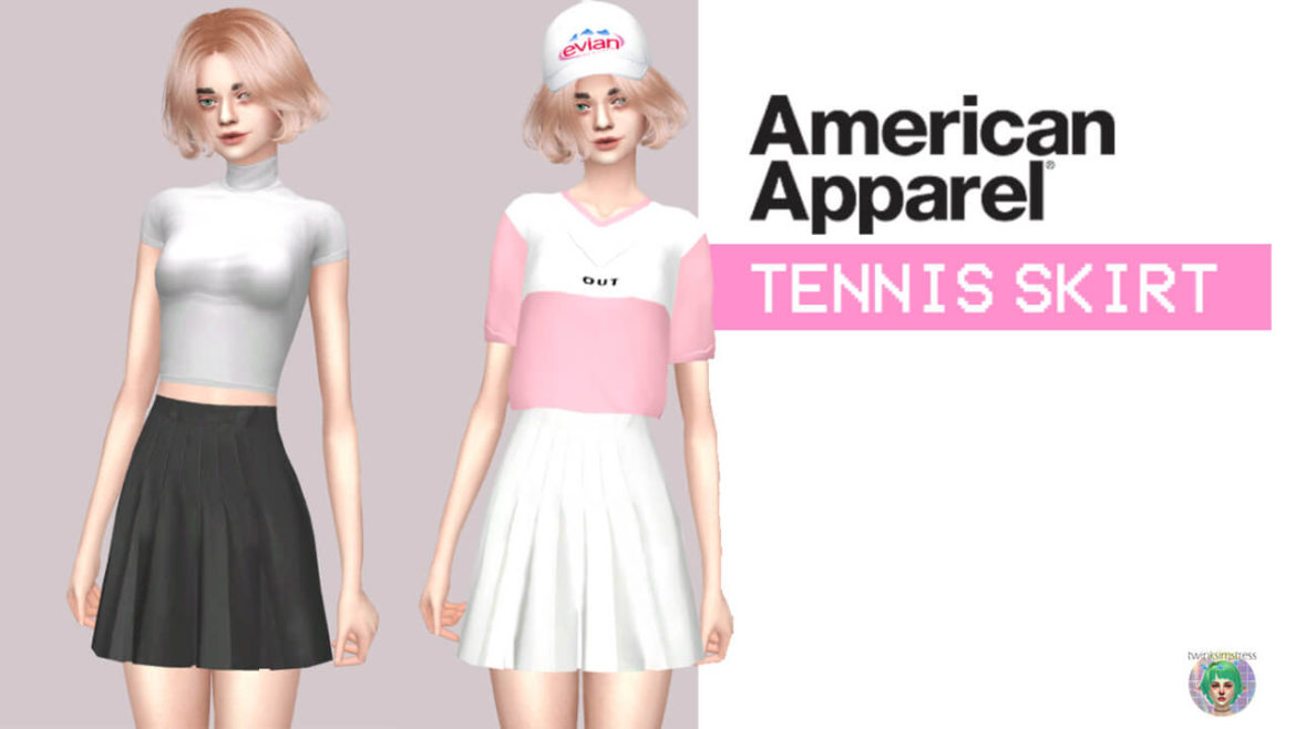 Sims 4 American Apparel Tennis Skirts By Twinksimstress