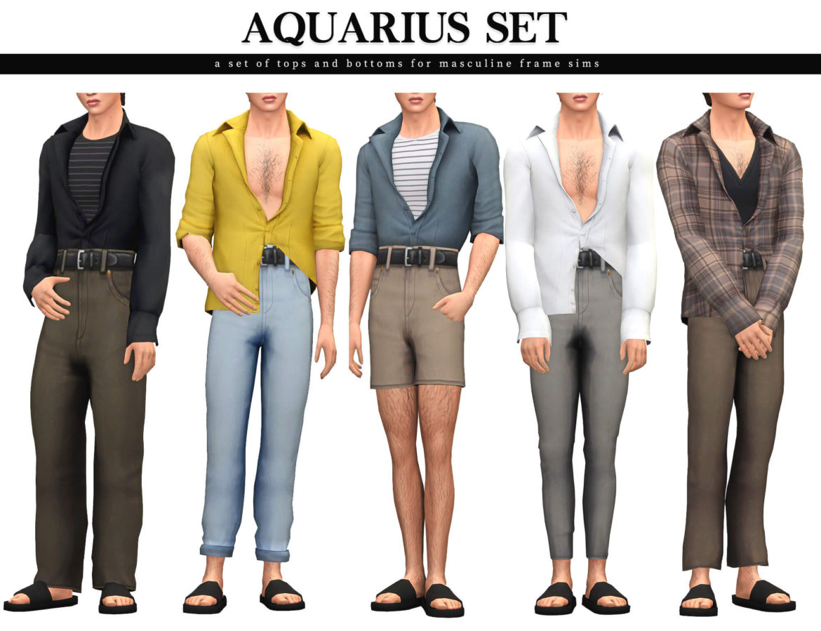 Sims 4 Aquarius High Waisted Set