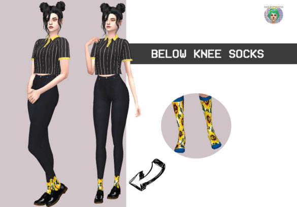 Sims 4 Below Knee Socks By Twinksimstress