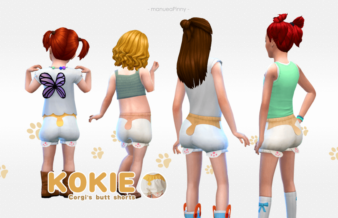 Corgis butt shorts Toddler and Child version