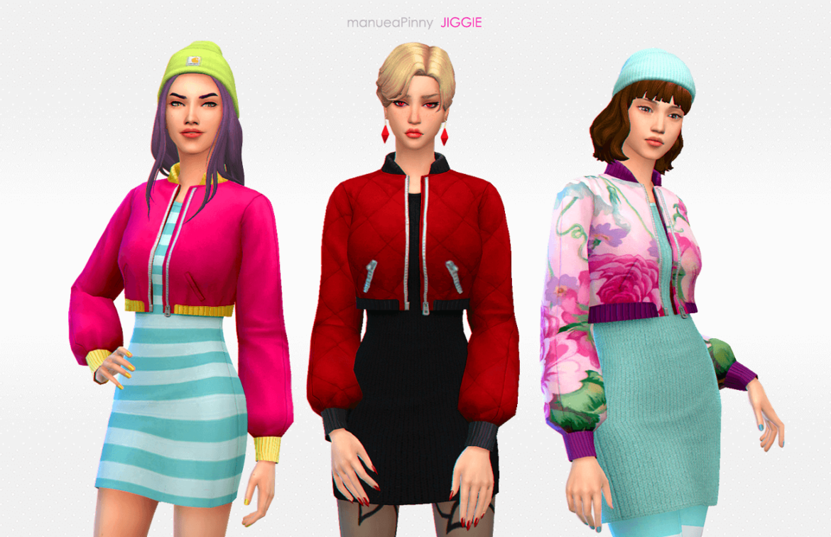 Sims 4 Cropped jacket with mini dress