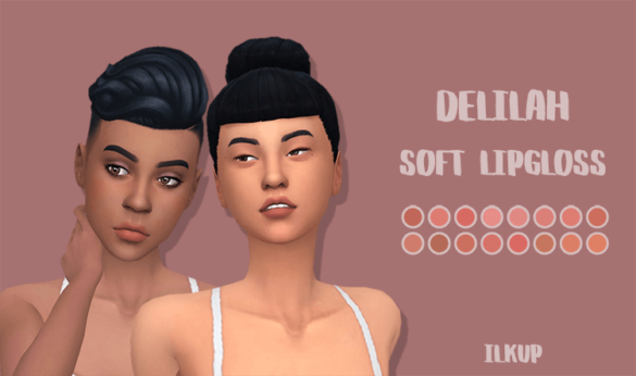 Sims 4 Delilah Soft Lipgloss Medium Opacity Lip Colour