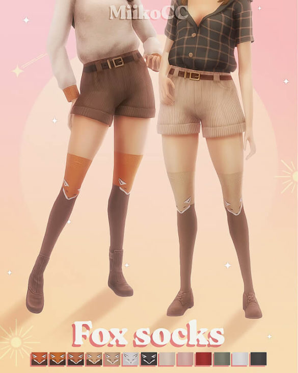 Sims 4 Knee High Fox Socks