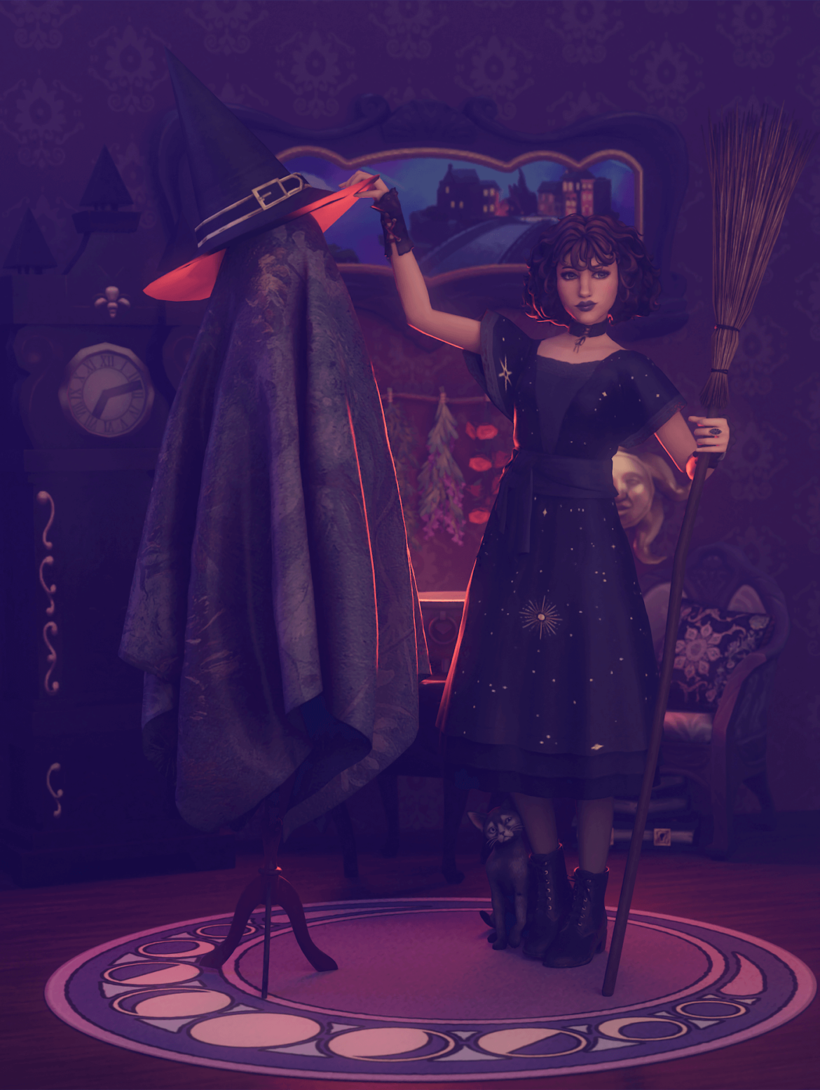 Sims 4 Lookbook Getting Ready For The Broom Flying Exams