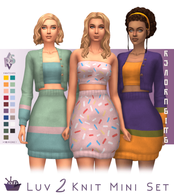Sims 4 Luv 2 Knit mini Set