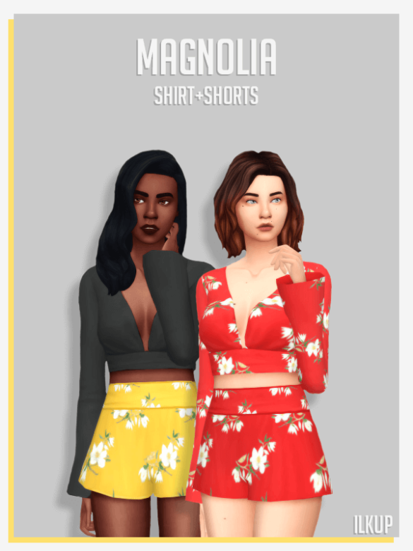 Sims 4 Magnolia Magnolia Shirt 16 Patterned Swatches 16