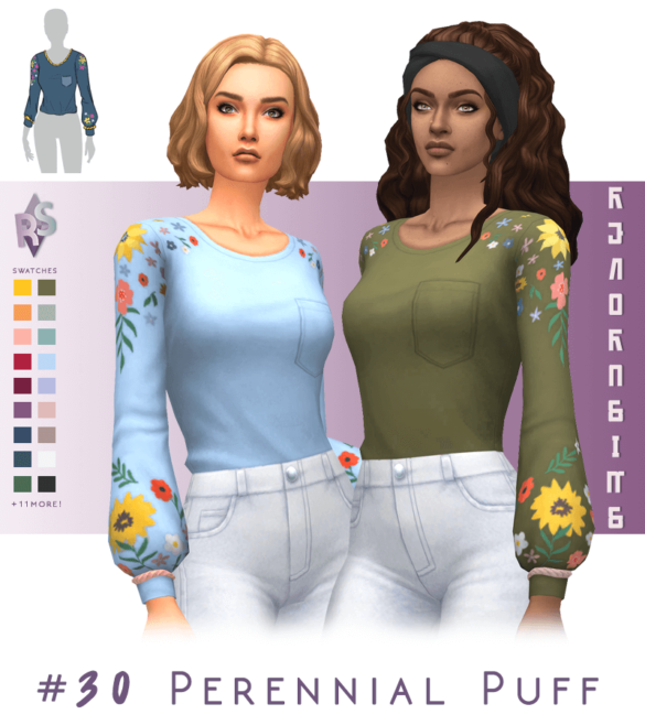 Sims 4 Perennial Puff Tee