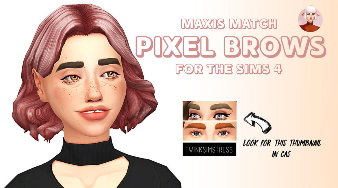 Sims 4 Pixel Brows By