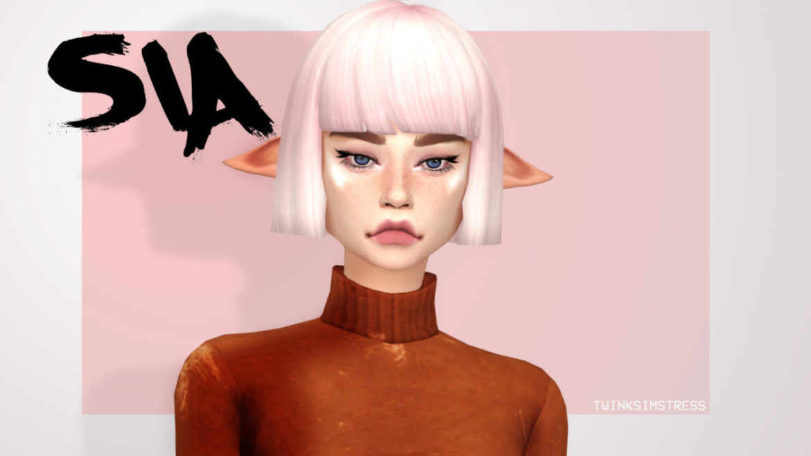 Sims 4 Sia Hair By Twinksimstress