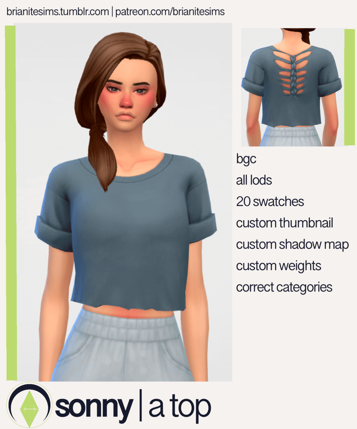 Sims 4 Sonny Top