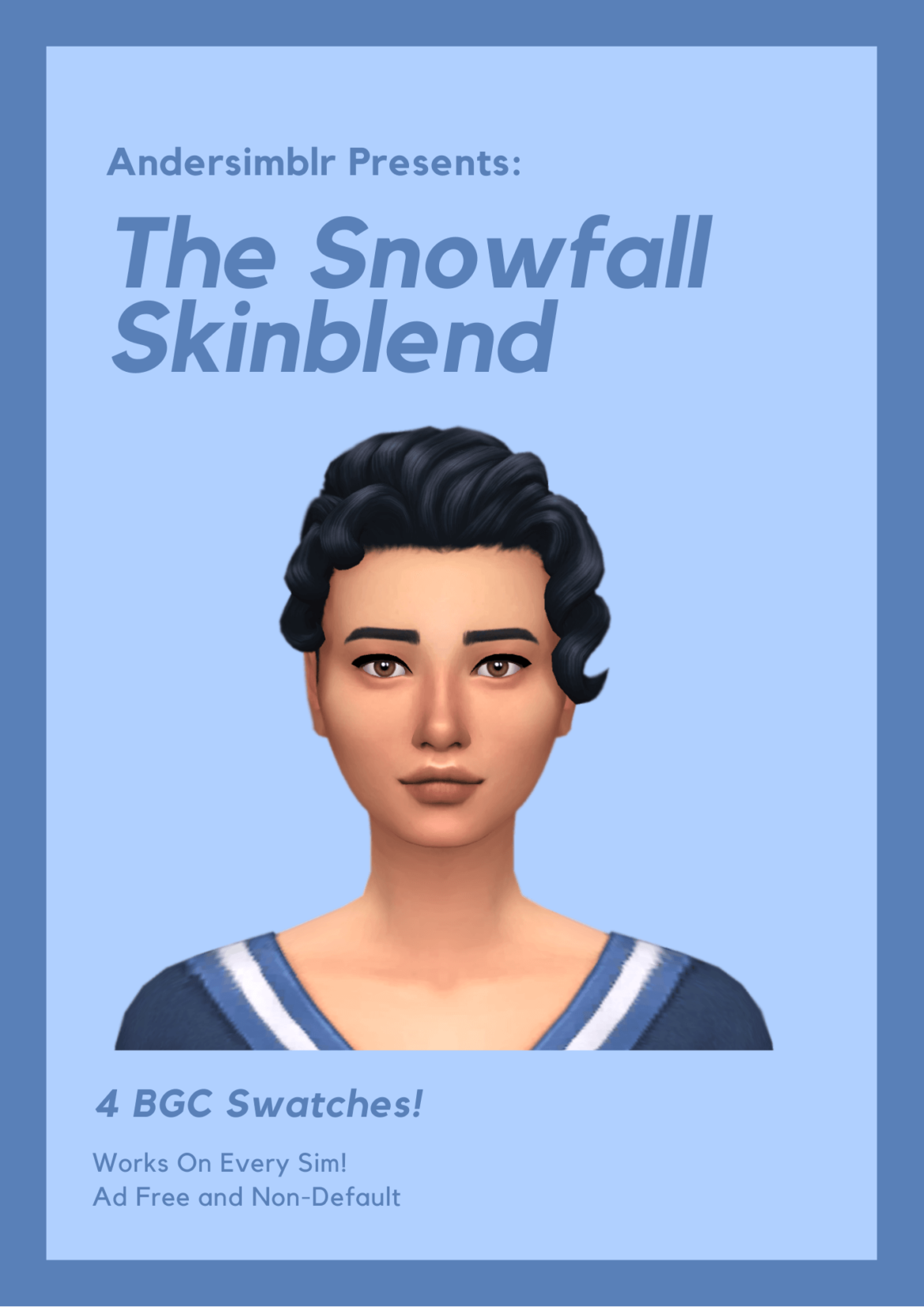 Sims 4 The Snowfall Skinblend