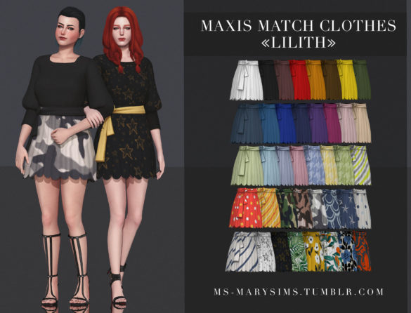Sims 4 female top and skirt