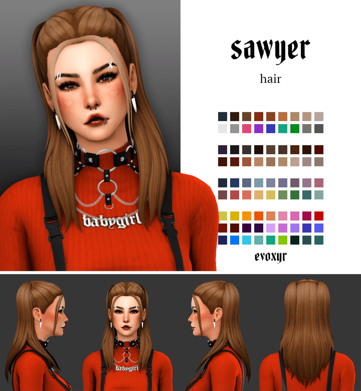 Sims 4 sawyer hair