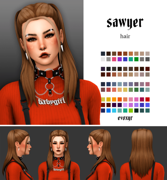 Sims 4 sawyer hair