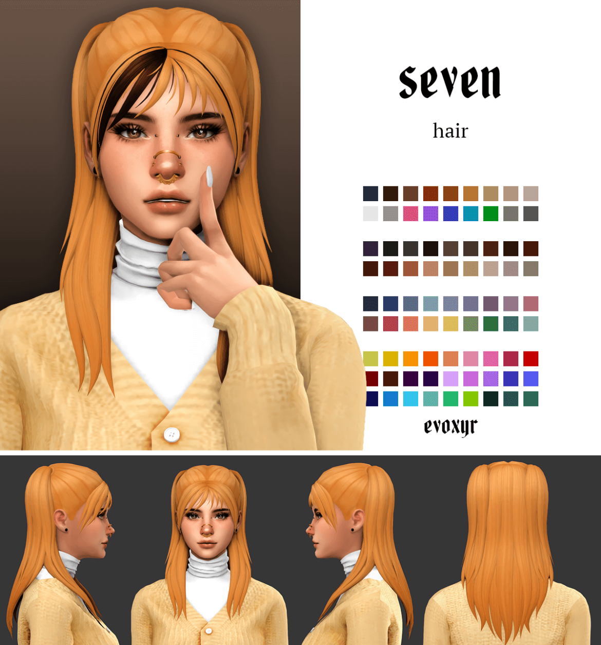 Sims 4 seven hair