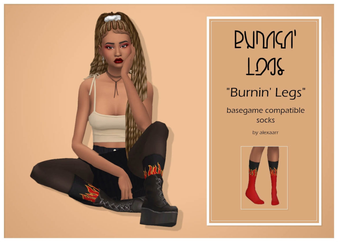 Sims 4 Burnin’ Legs Socks