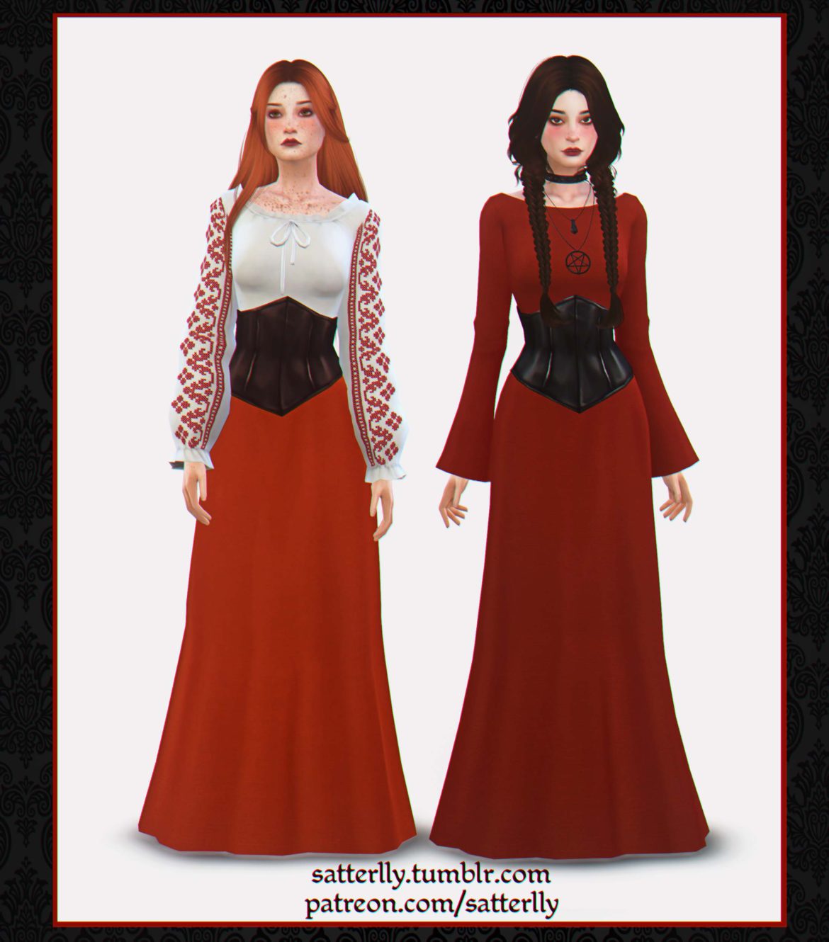 Sims 4 Medieval dress – Elissa