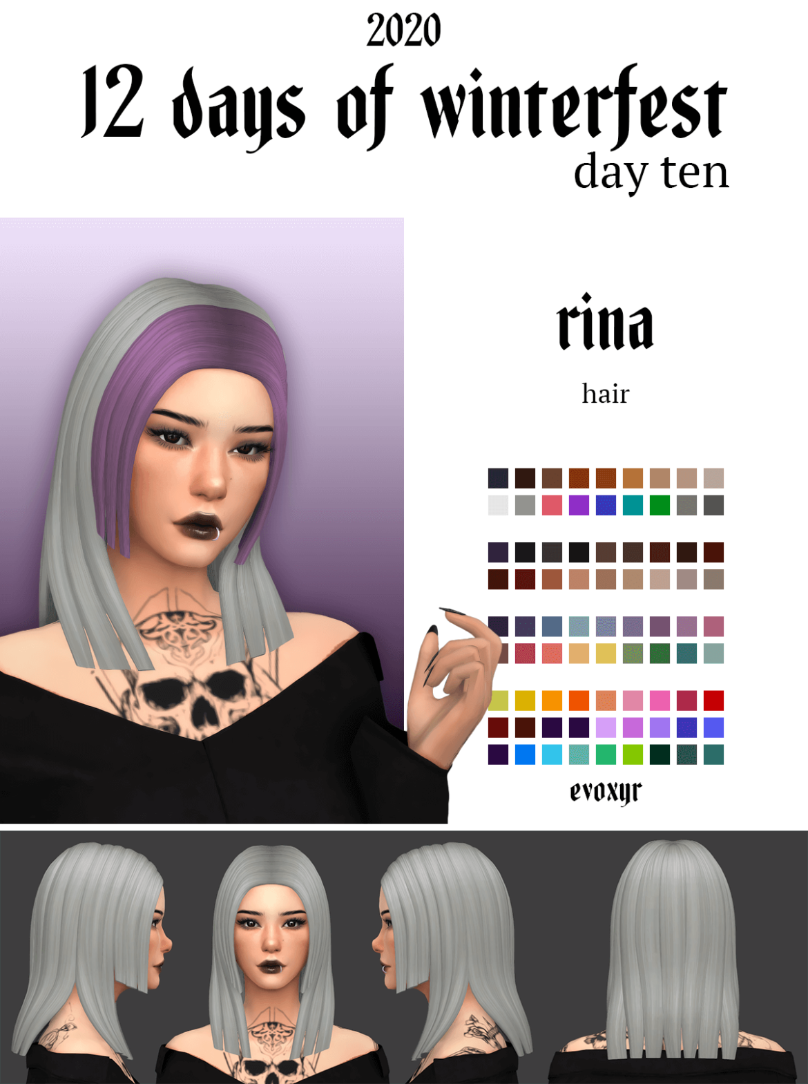 Sims 4 rina hair