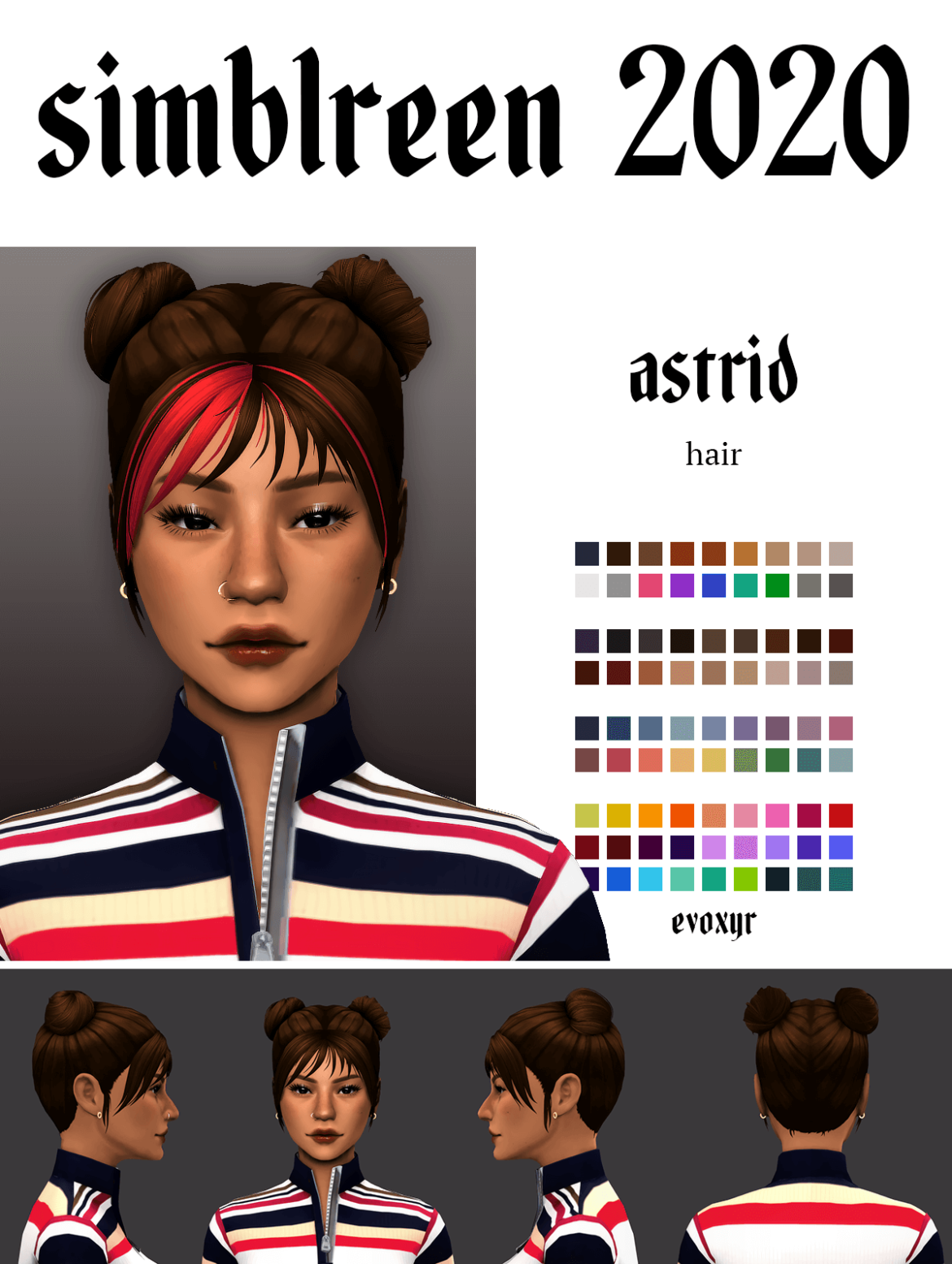 Sims 4 astrid hair