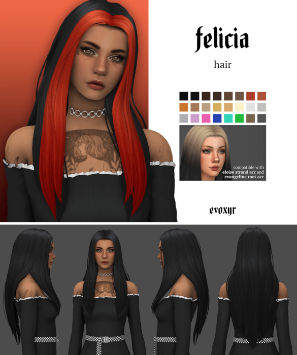 Sims 4 felicia hair