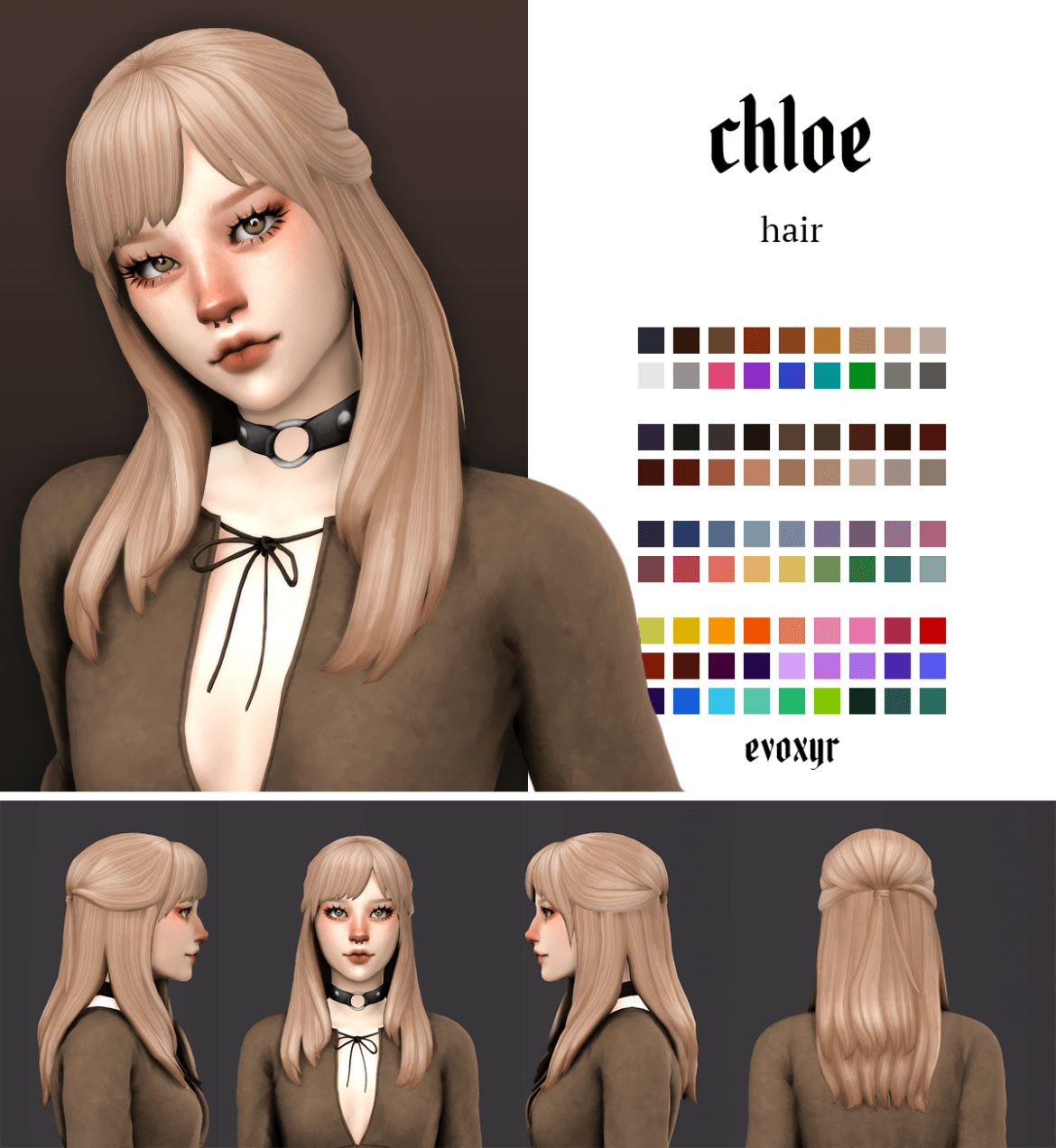 Sims 4 chloe hair