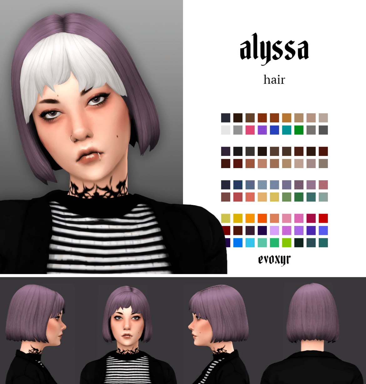 Sims 4 alyssa hair