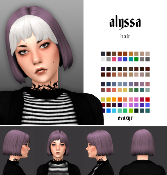 Sims 4 alyssa hair
