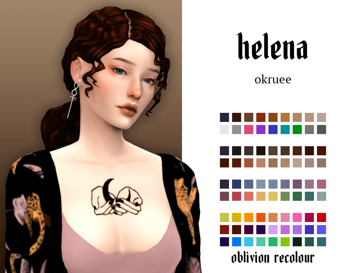 Sims 4 helena oblivion Hair recolour