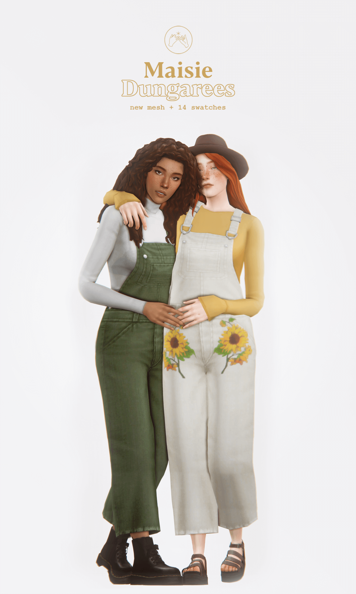 Sims 4 maisie dungarees