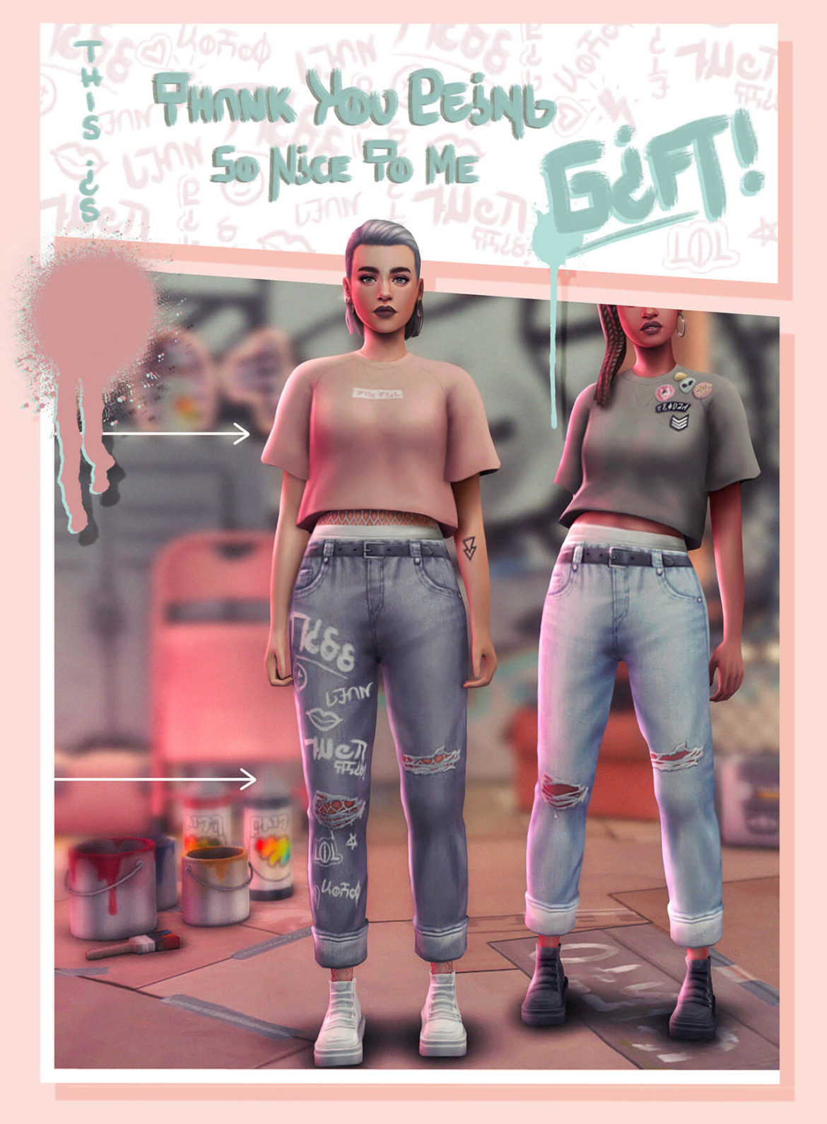 Sims 4 T-shirt & Jeans