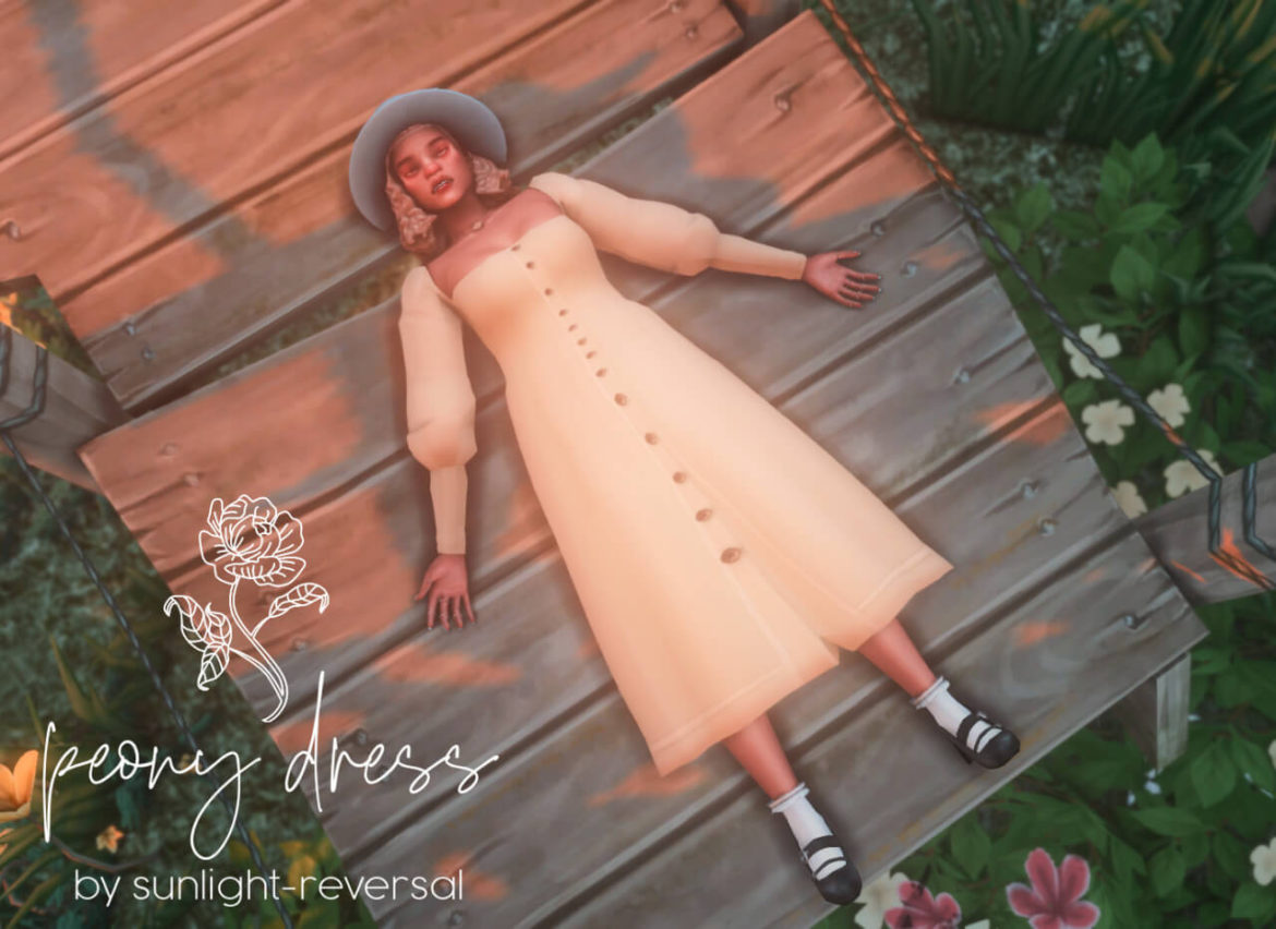 Sims 4 peony dress