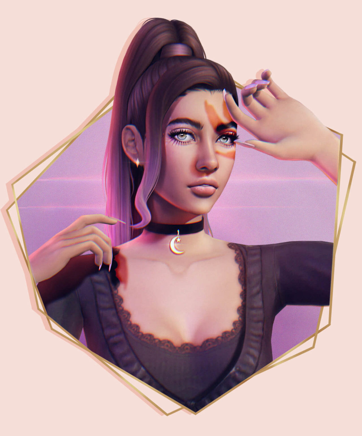 Sims 4 Lookbook Plumbob earrings