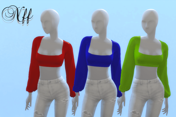 Sims 4 Crop Top With Long Sleeves