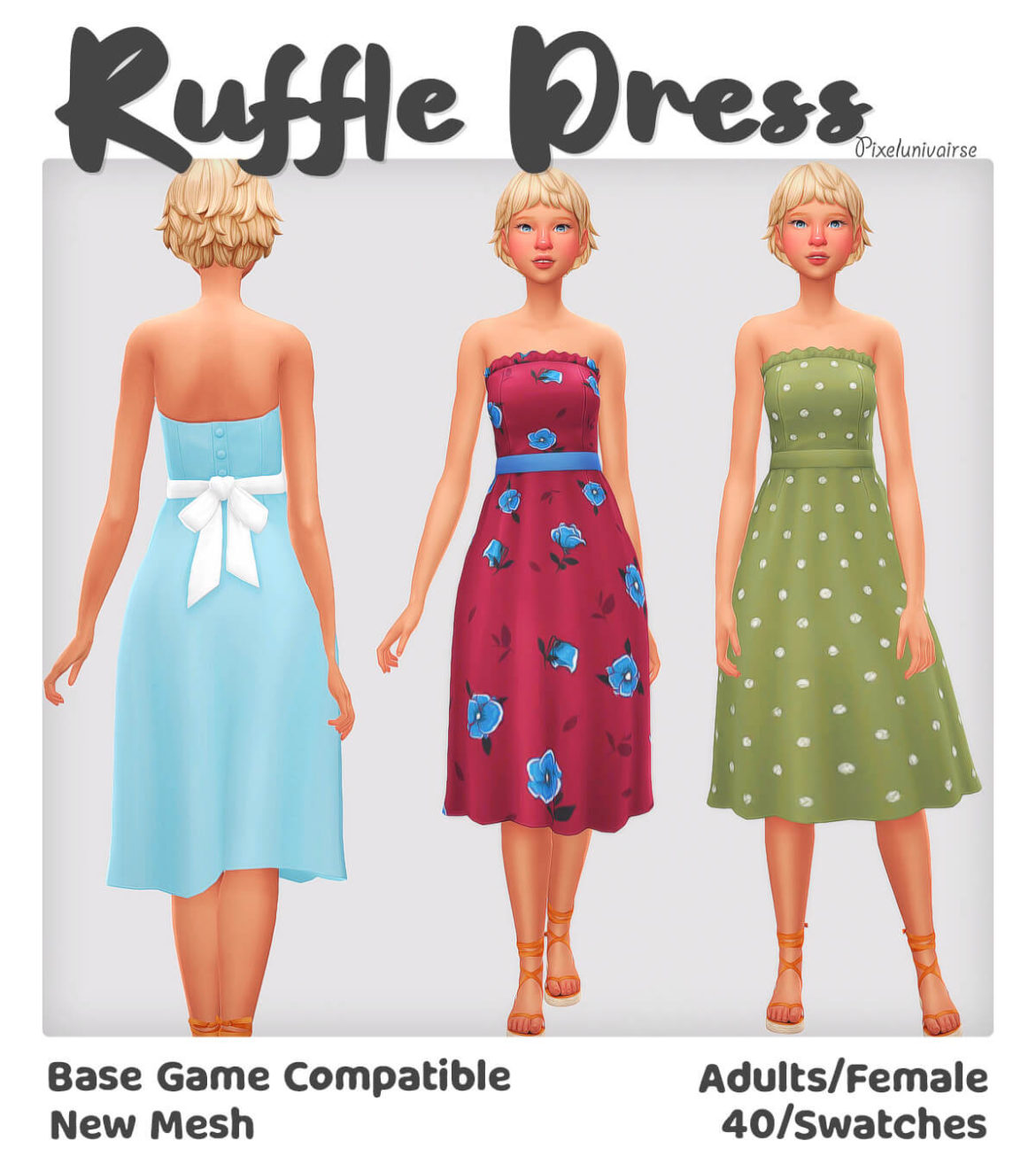 Sims 4 Ruffle Dress
