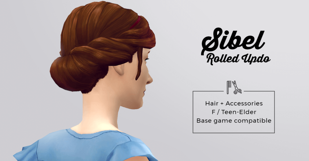 Sims 4 Sibel Rolled Hair