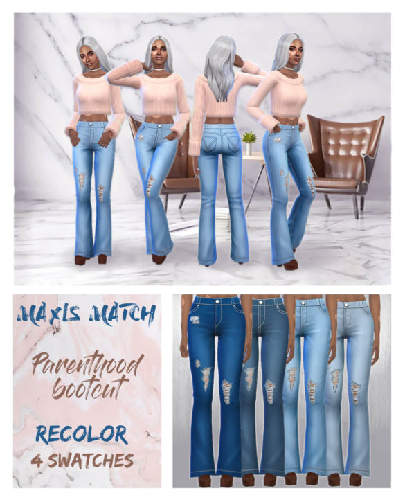 Sims 4 bootcut jeans - MiCat Game
