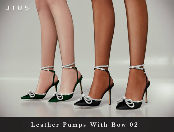 Sims 4 Leather Pumps With Bow 02