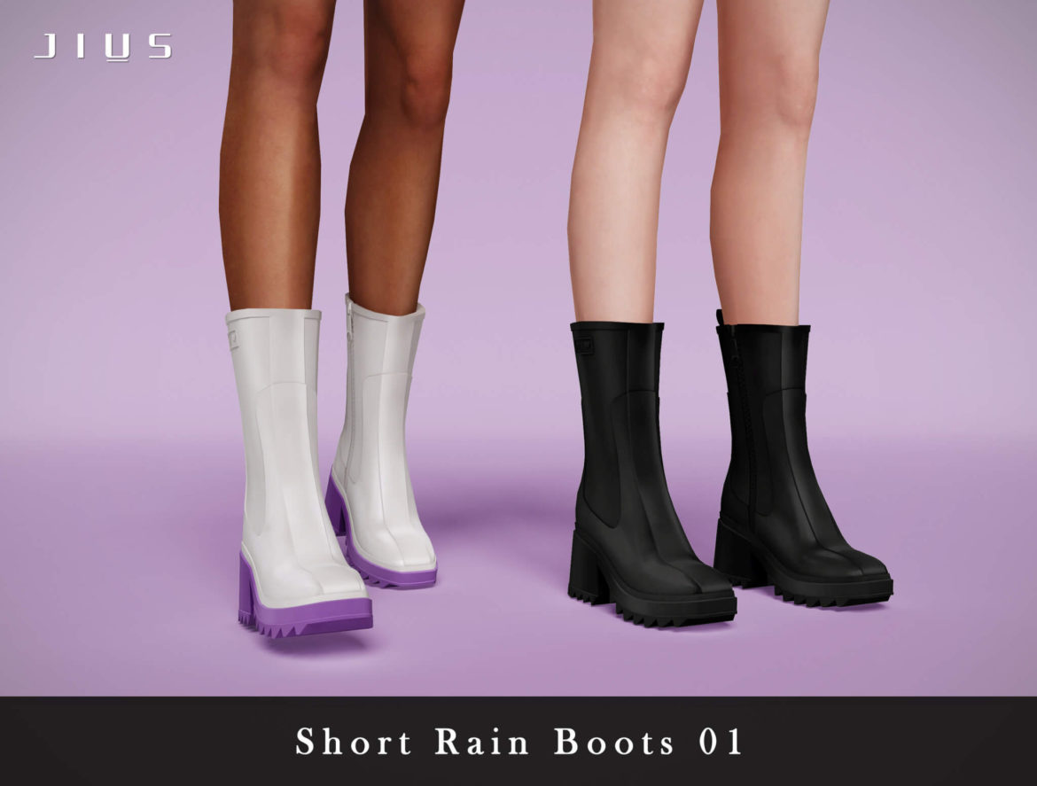 Sims 4 Rain Boots Collection Part I Jius Short Rain - MiCat Game