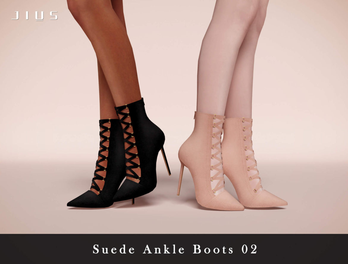 Sims 4 Suede Ankle Boots 02