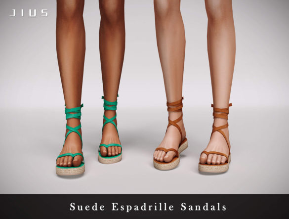 Sims 4 Suede Espadrille Sandals